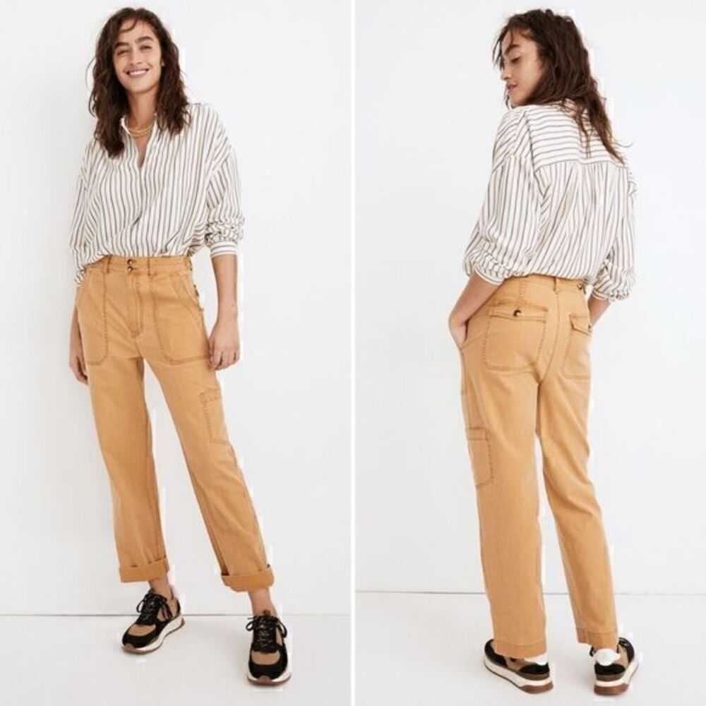 Madewell Military Straight Pants in Dark Ochre Size 27
